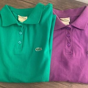 2 Ladies Lacoste Shirts - Euro 40, size Medium